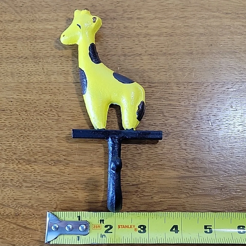 Cast Iron Giraffe Wall Hook  Key Coat Towel Purse Hanger